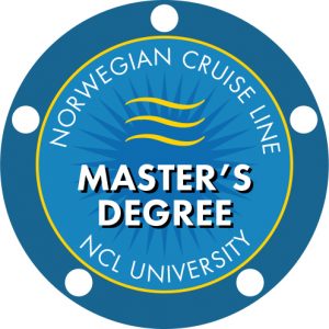 Norwegian Cruise Line Master’s Degree graduate badge