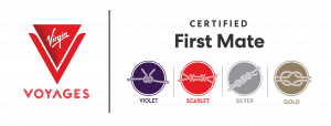 Virgin Voyages Gold First Mate badge